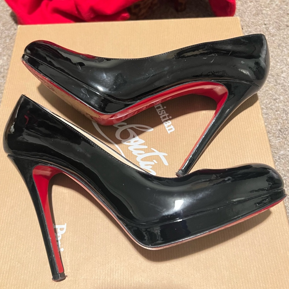 Christian Louboutin New Simple Pump 120 black patent sz 39/8